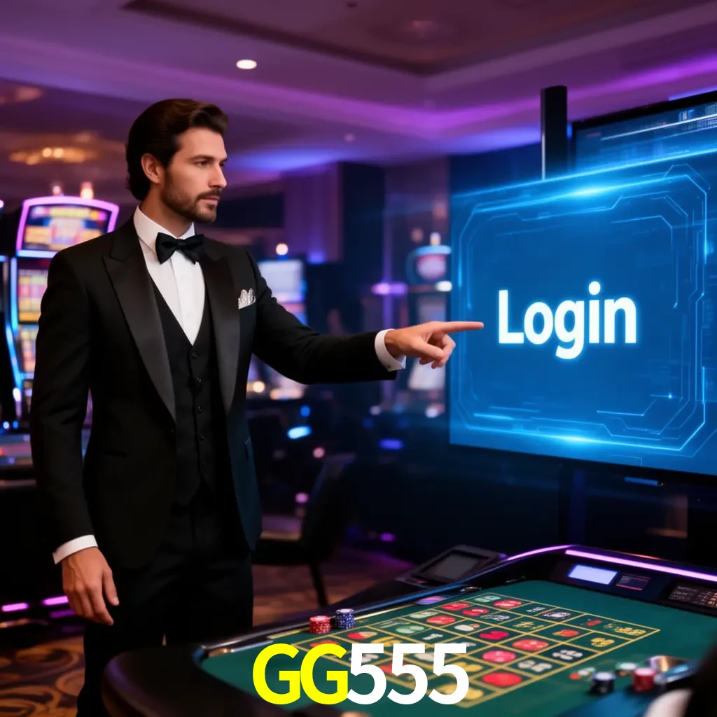 GG555 Login - OTP, cuenta y soporte Pantalla GG555 Login con OTP, contraseña, cuenta segura y soporte móvil